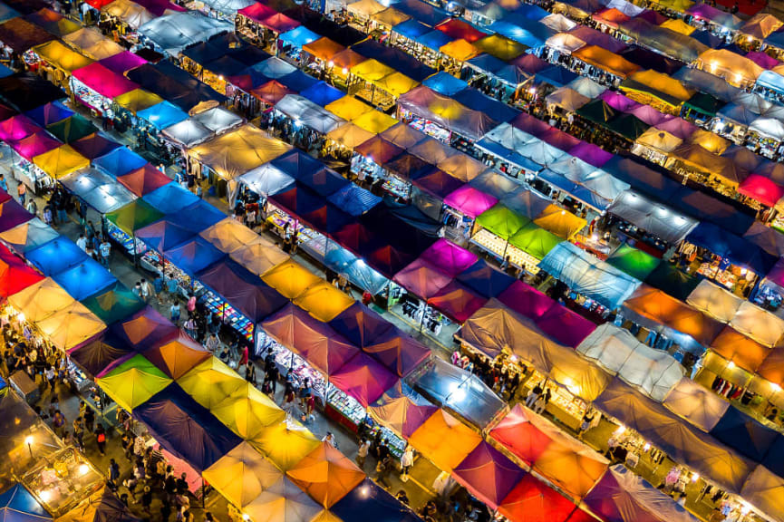 Night market in Bangkok, Thailand