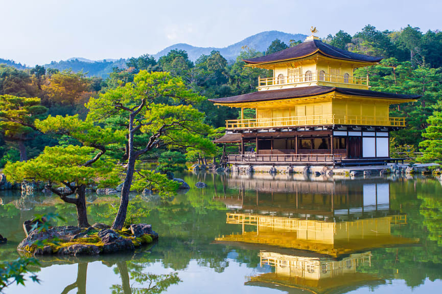 Kinkaku-ji, Temple of the Golden Pavilion in Kyoto, Japan