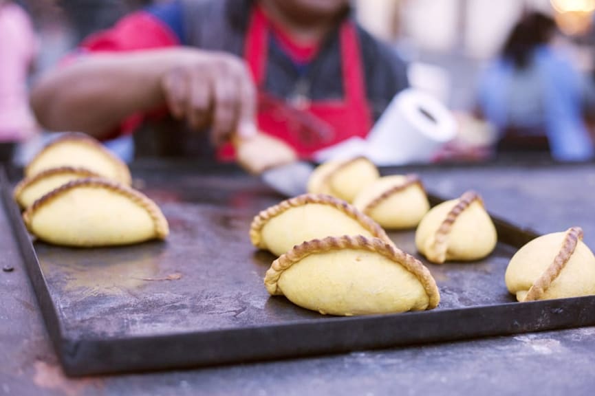 Empanadas from a street vendor in Argentina