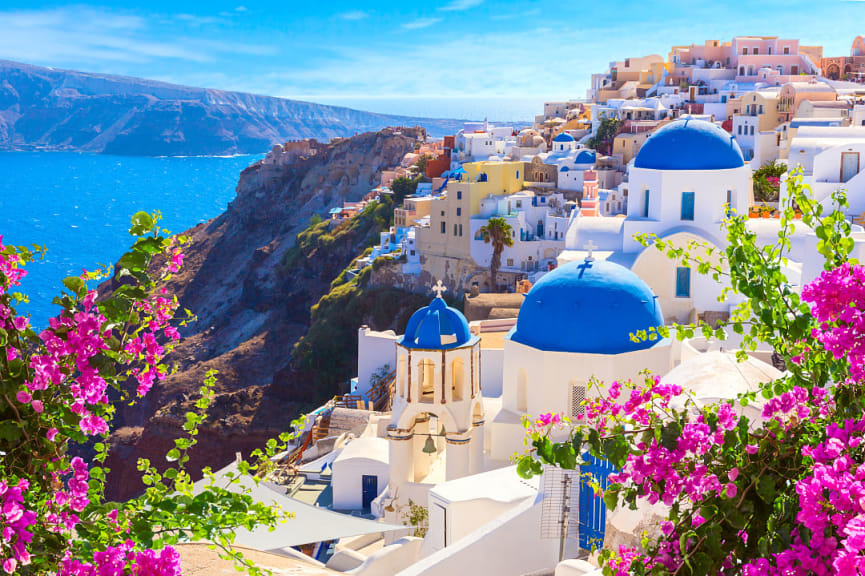 Santorini Island in Greece