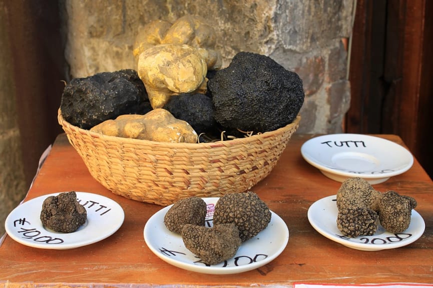 Truffles for sale in Umbria, Italy