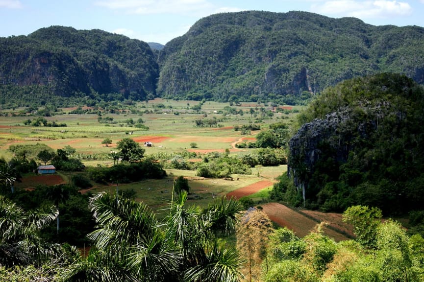 View of Viñales Valley in Cuba.