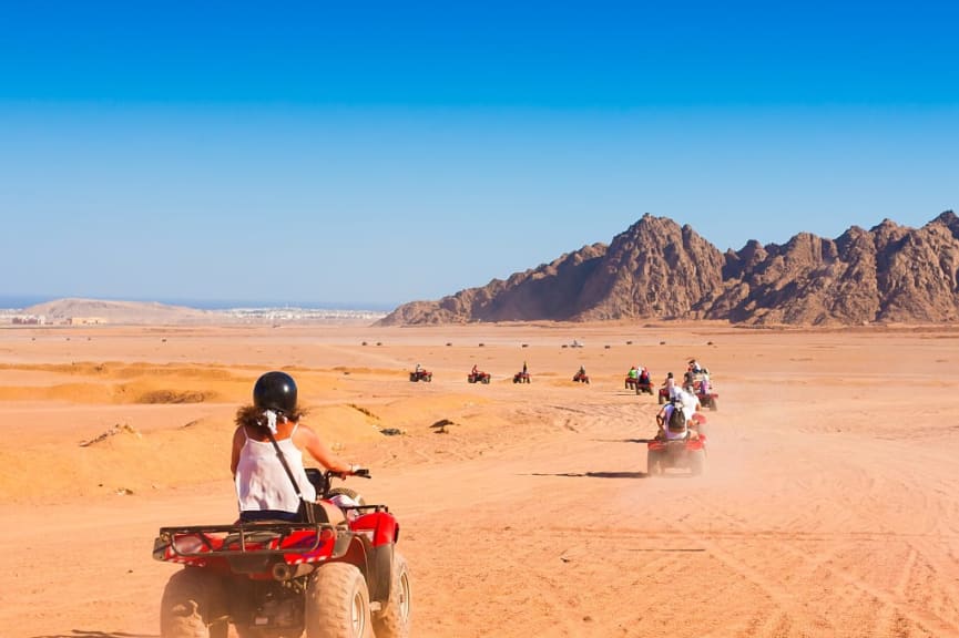 Quad bike ride through the desert near Sharm el Sheikh, Egypt