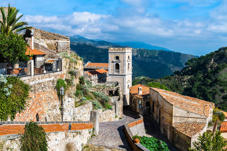 Savoca in Sicily, Italy, served as the stand in for Corleone during the filming of the Godfather