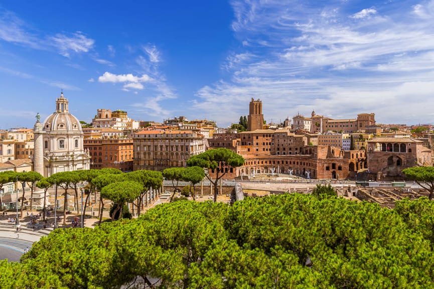 Piazza Venezia in Rome, Italy