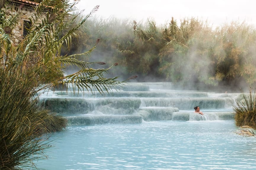 Saturnia thermal baths in Tuscany, Italy