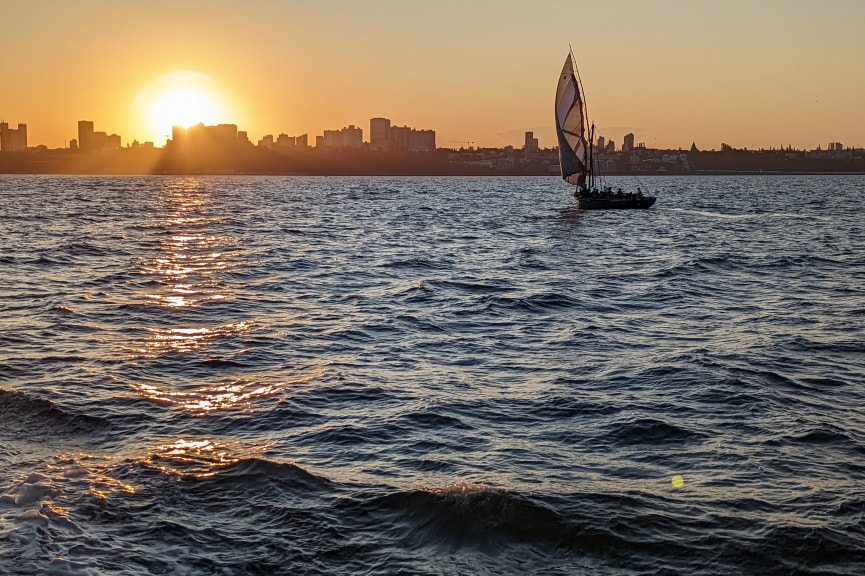 Sailboat on the coast of Maputo, Mozambique