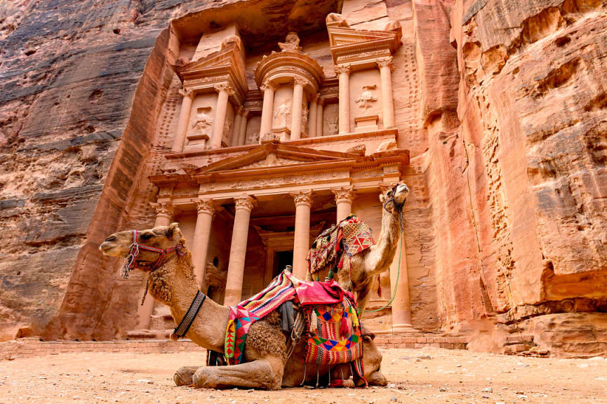 Petra ruins in Jordan