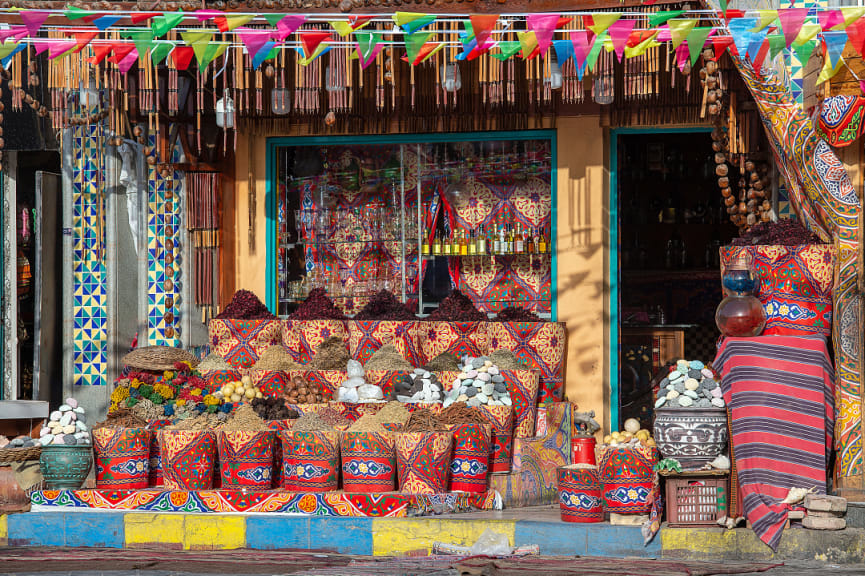 Spices at a market in Egypt