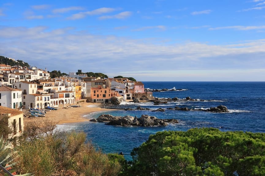 Beach and seaside village in Costa Brava, Spain