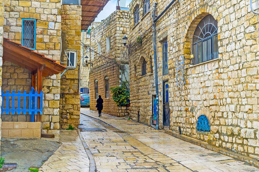 Street in the city of Galilee in Israel