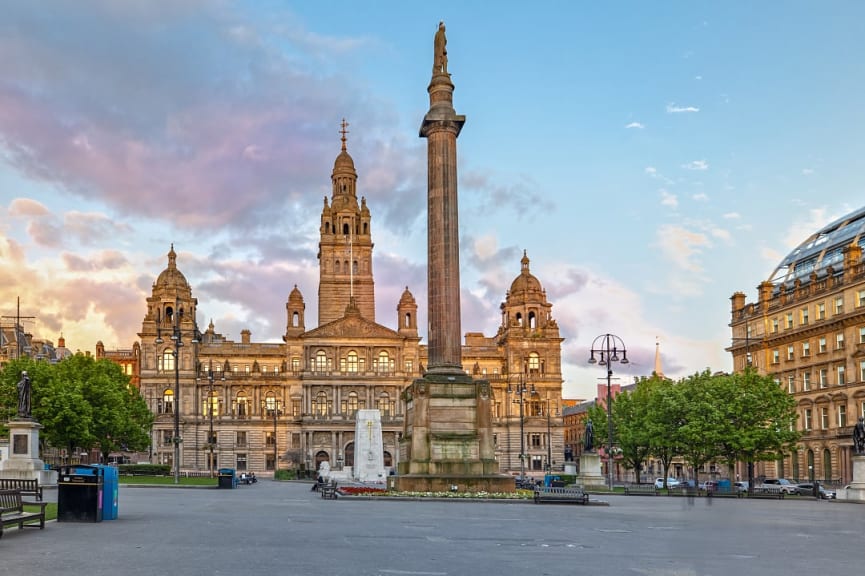 George Square in Glasgow, Scotland