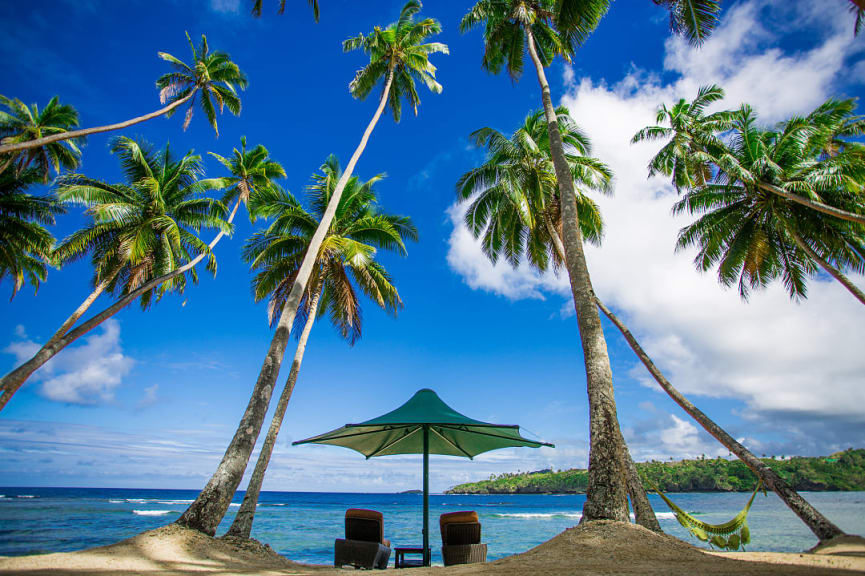 Namale Private Beach on Vanua Levu island, Fiji.  Photo courtesy of Namale Resort & Spa