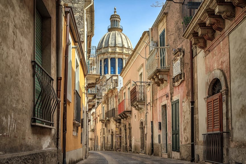 Ragusa Old Town in Sicily, Italy