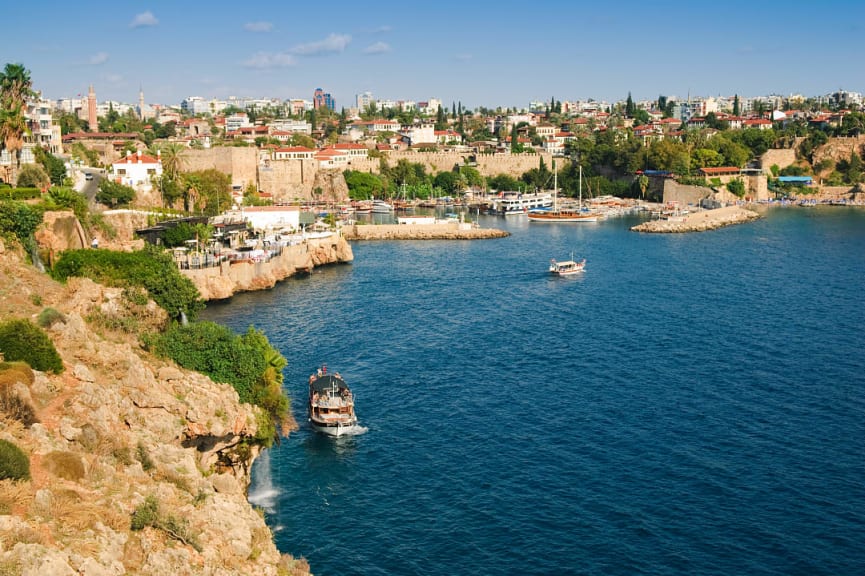 Antalaya harbor in Turkey. 
