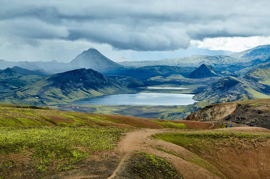 Single track in Landmannalaugar, Iceland