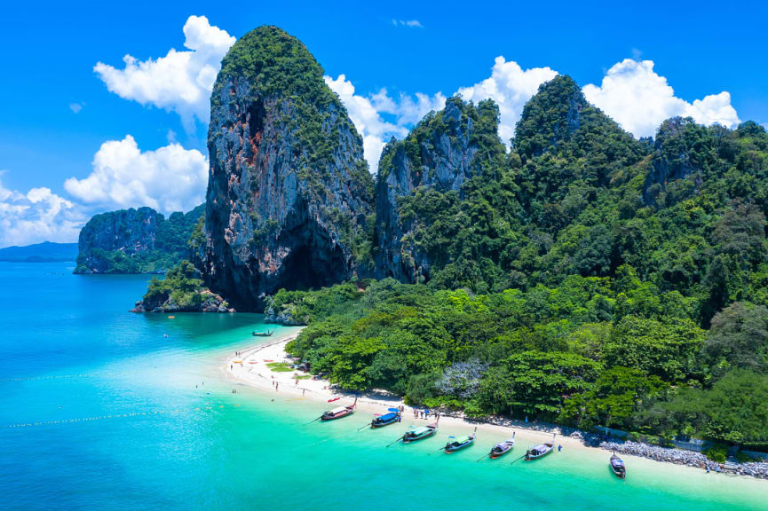 Phra nang Cave Beach in Thailand