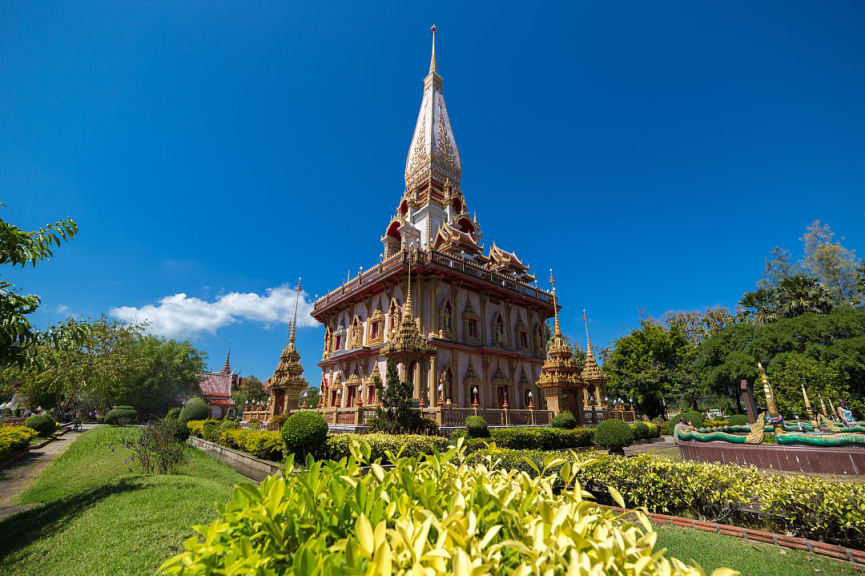 Wat Chalong Buddhist temple in Phuket, Thailand