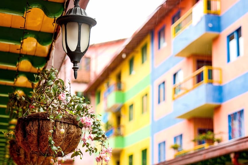 Colonial architecture in Gutape, Colombia