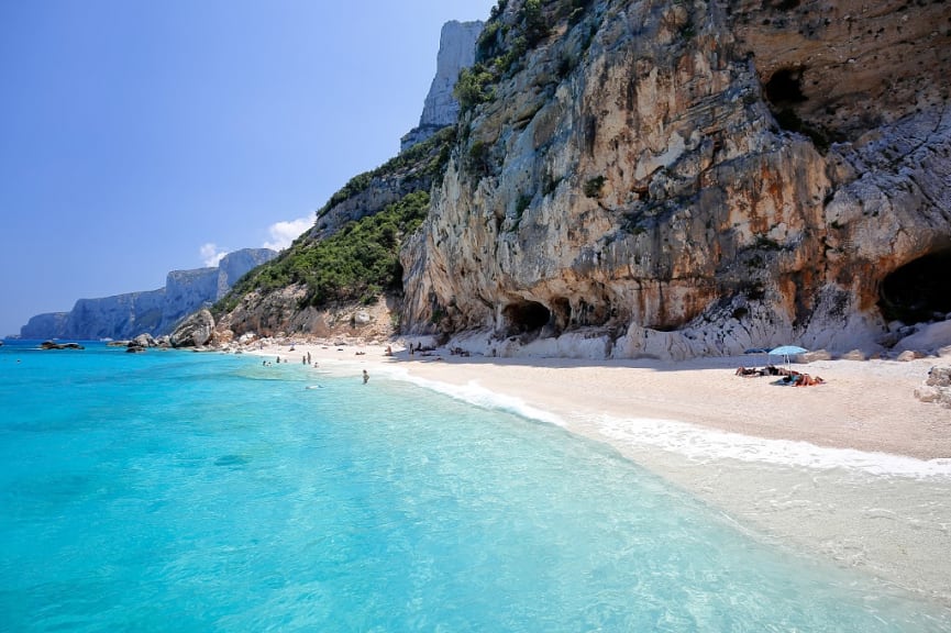 Marilou beach in Sardinia, Italy