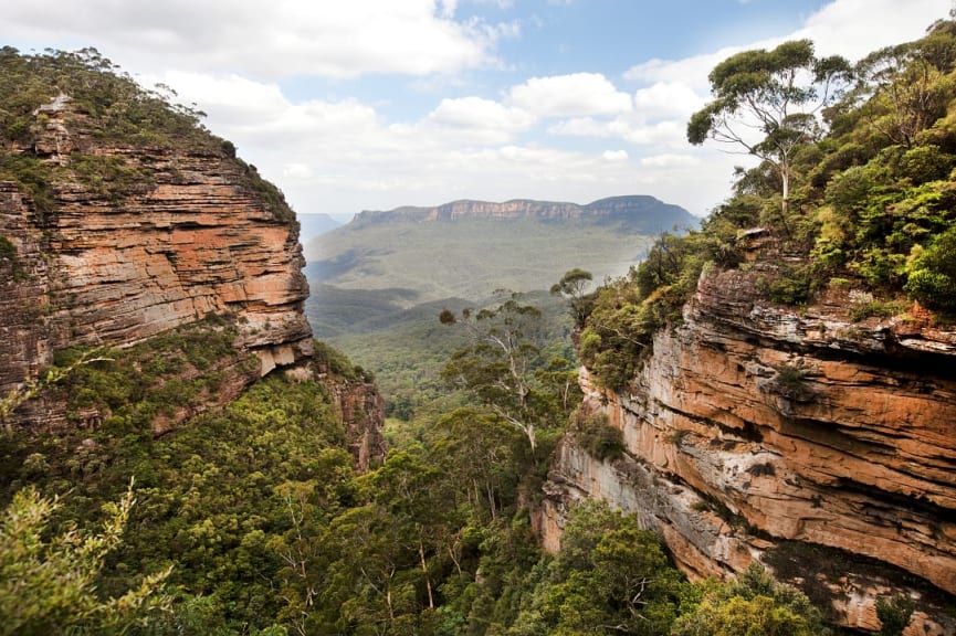 Blue Mountains lookout in Sydney Australia.