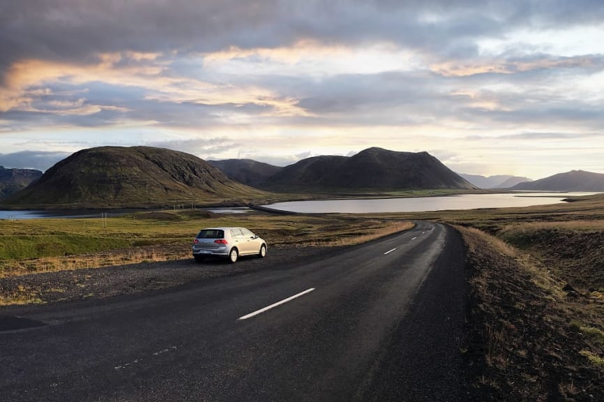 Roadside pull-off to enjoy the scenic view 