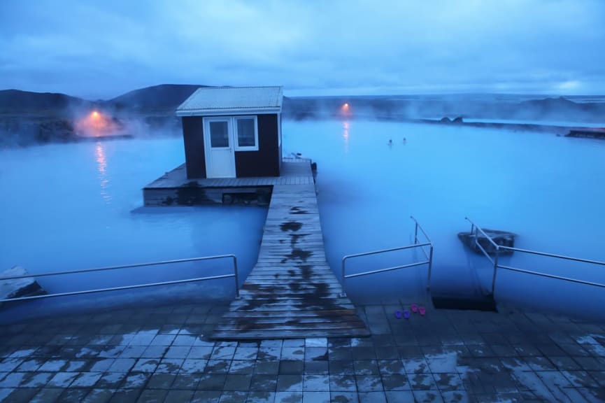 Blue lagoon thermal baths in Iceland