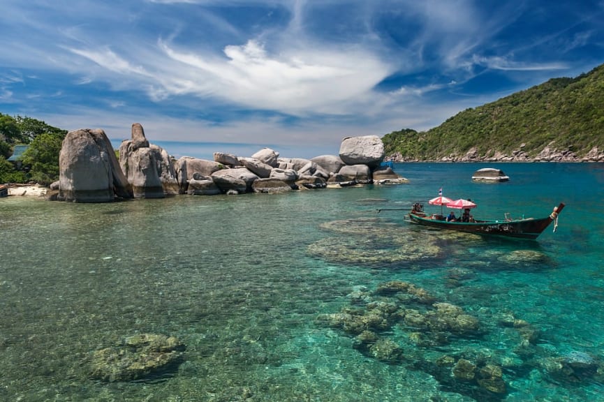 Rocky beach Koh Phangan, Thailand