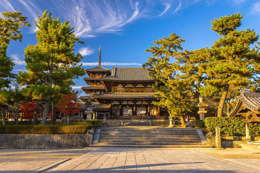 UNESCO World Heritage Site, Horyu-ji Temple in Nara, Japan