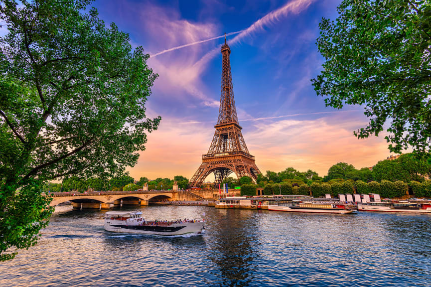 The Eiffel Tower in Paris, France