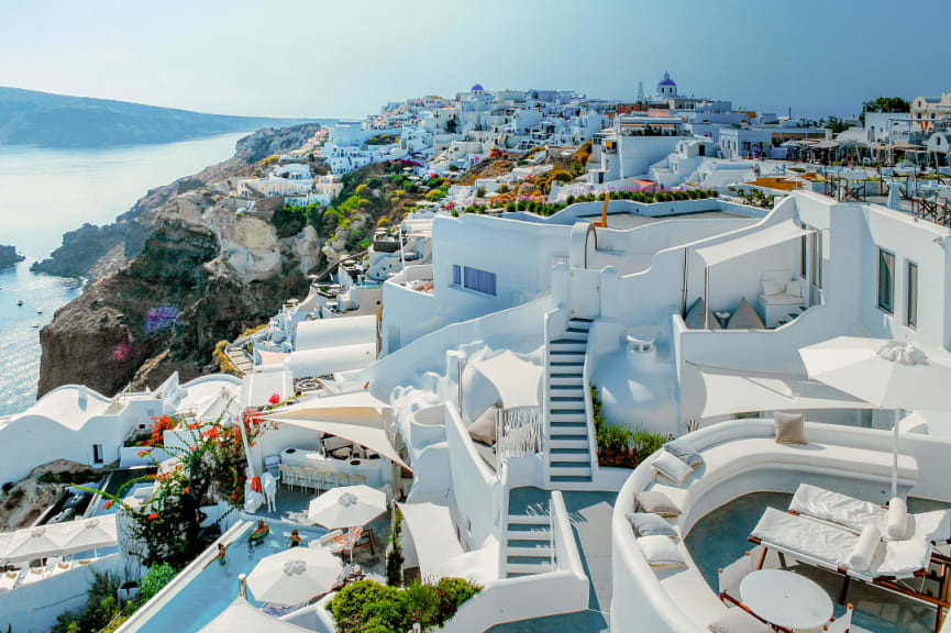 Oia village on Santorini, Greece