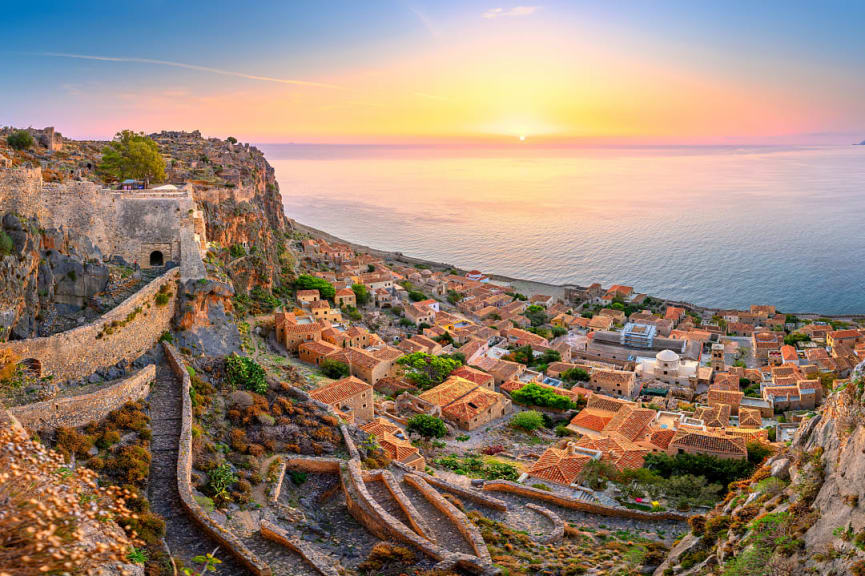 Sunrise at Monemvasia, Greece