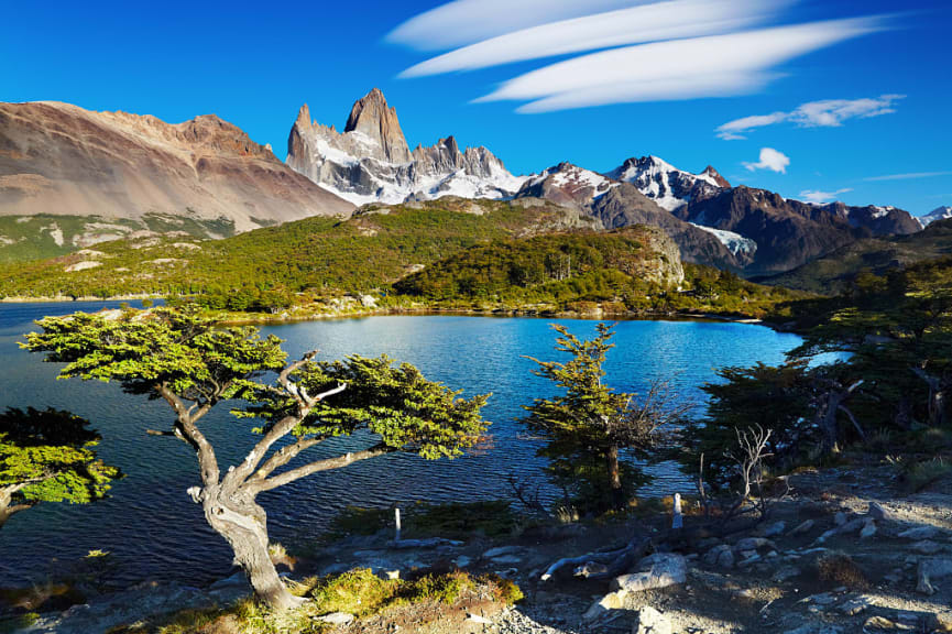 Mt Fitz Roy in Los Glaciares National Park, Patagonia, Argentina