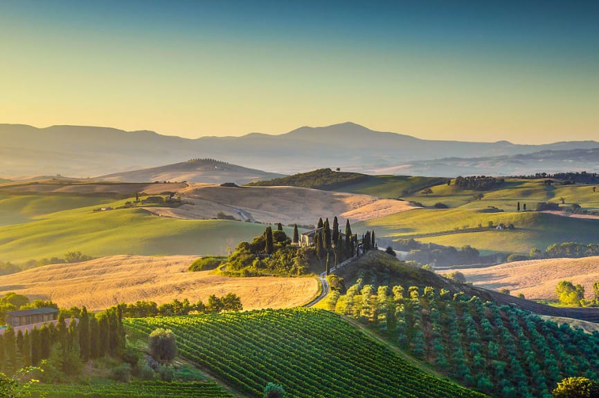 Val d'Orcia in Tuscany, Italy