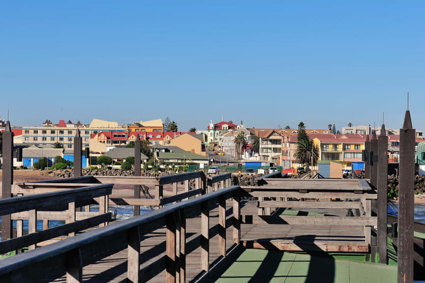 Old historic German pier, Swakopmund, Namibia, Africa