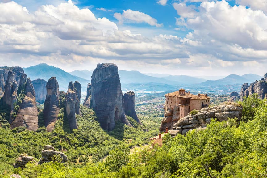 The medieval monasteries of Meteora in Greece