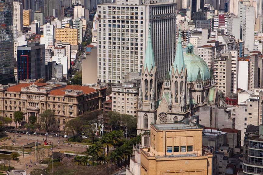 View of São Paulo City, Brazil.