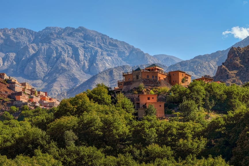 Kasabah du Toubkal in the High Atlas Mountains of Morocco