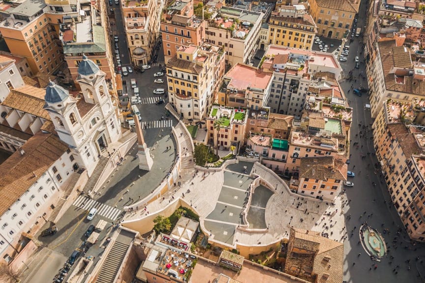 Piazza di Spagna and the Spanish Steps in Rome