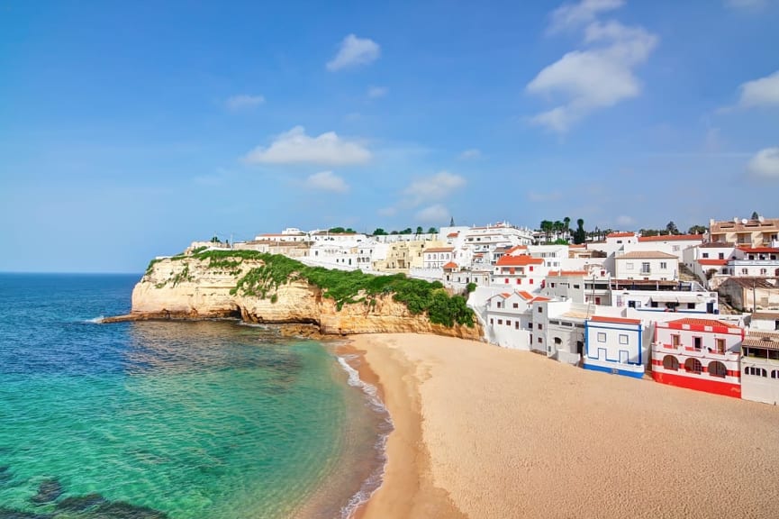 Carvoeiro town in Algarve Portugal