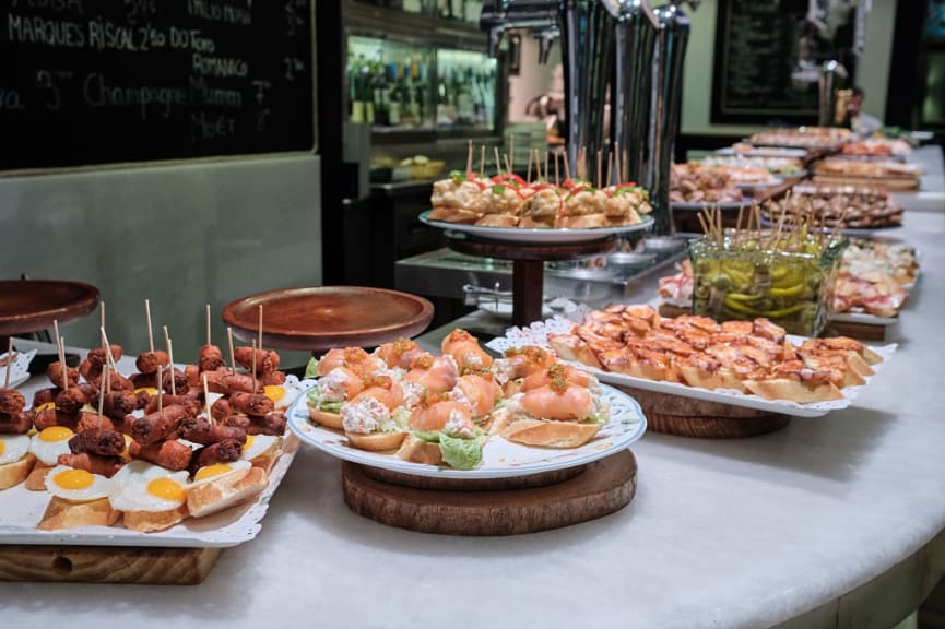 Pintxos bar in San Sebastian, Basque Country, Spain