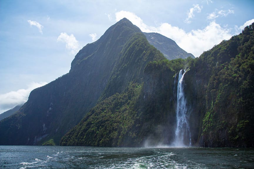 Stirling falls in Fjordland National Park, New Zealand