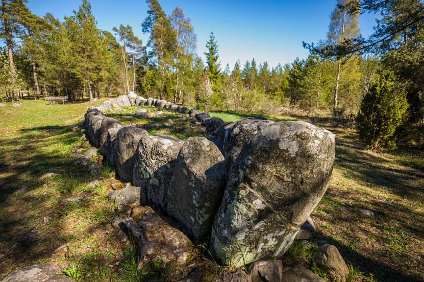 Grisvard Stone Ships in Gotland, Sweden
