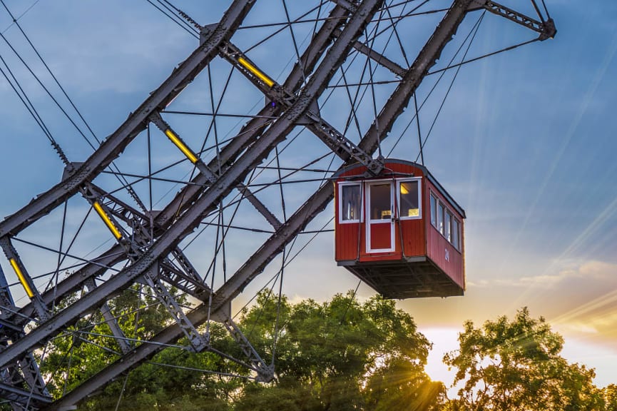 Ferris wheel in the Prater amusement park in Vienna