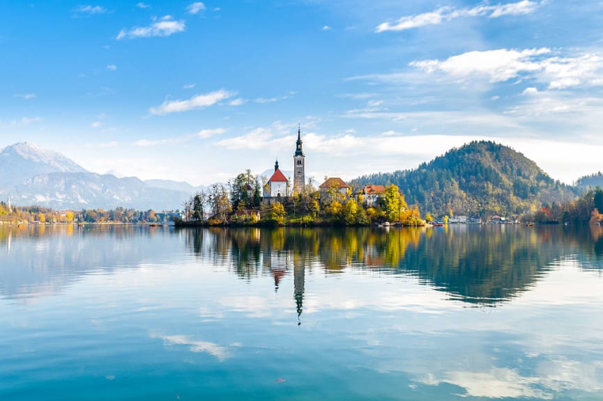 Slovenia Lake Bled Church of the Assumption of Maria