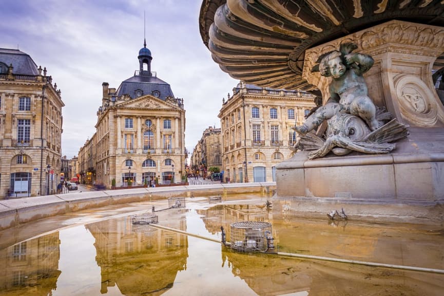 Place de Exchange is one of the most visited attractions in Bordeaux, France.