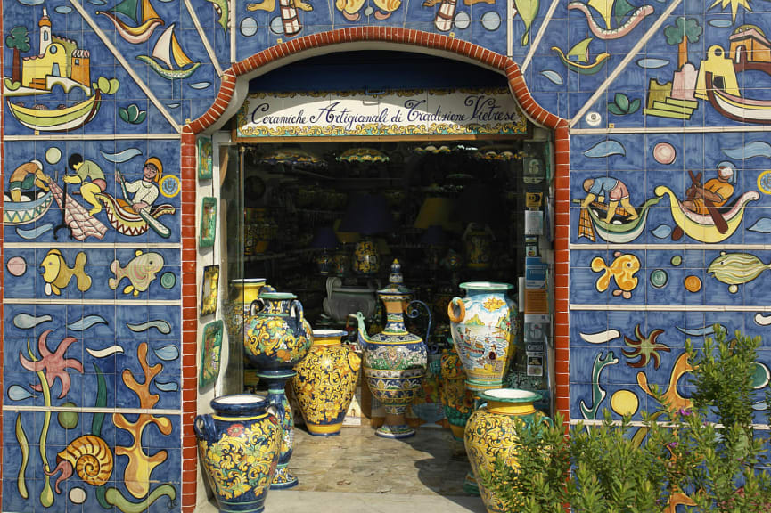 Ceramic shop in Vietri sul Mare, Italy