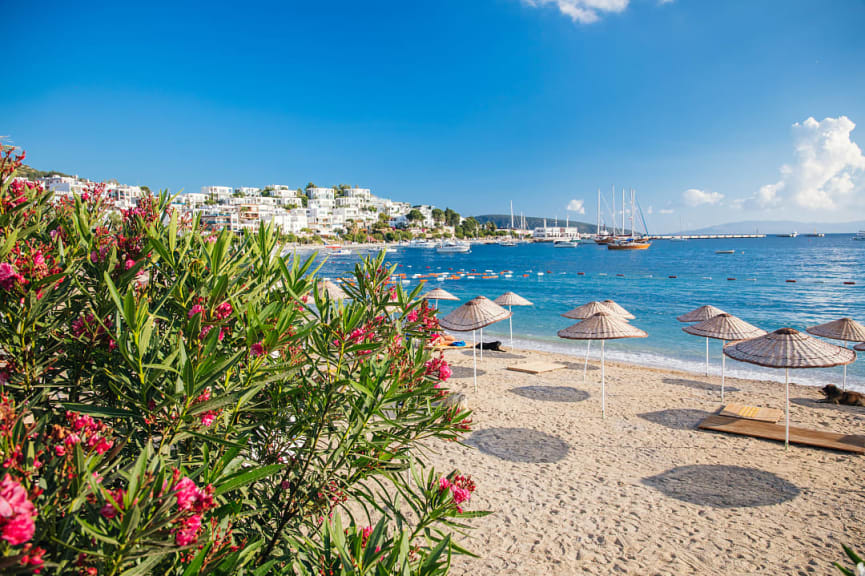 Bodrum beach in Turkey 