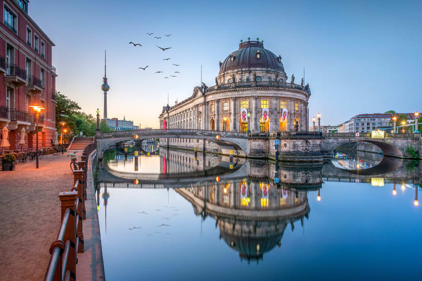Museum Island with Bode museum in Berlin, Germany