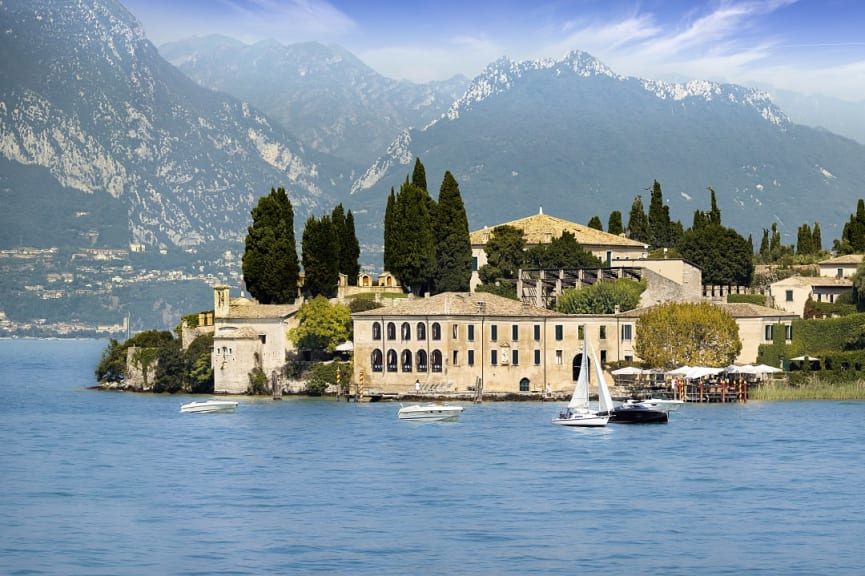 Punta San Vigilio on Lake Garda, Italy. 